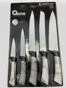 Oxone OX-617 Knife White Marble 5pcs
