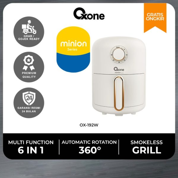 OXONE OX-192 Air Fryer Minion Series 1.8 Liter Capacity - Putih